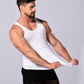 Slim N Fit Body Shaper Vest Shirt - Tank Top Sleeveless Shapewear For Men (White)
