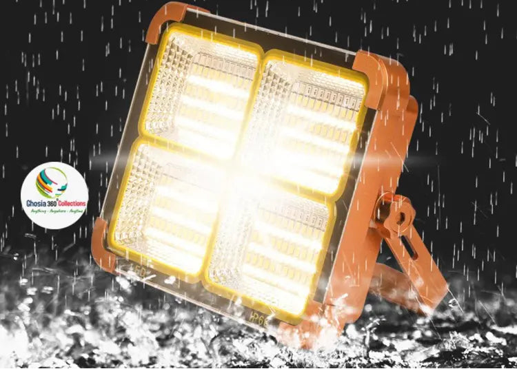 4 in 1 Solar LED Light || 12000mAH Solar Power Bank With LED Solar Light of 4 Modes || Private Street Lamp Without electricity || Waterproof Portable Solar Power Outdoor & Indoor Light